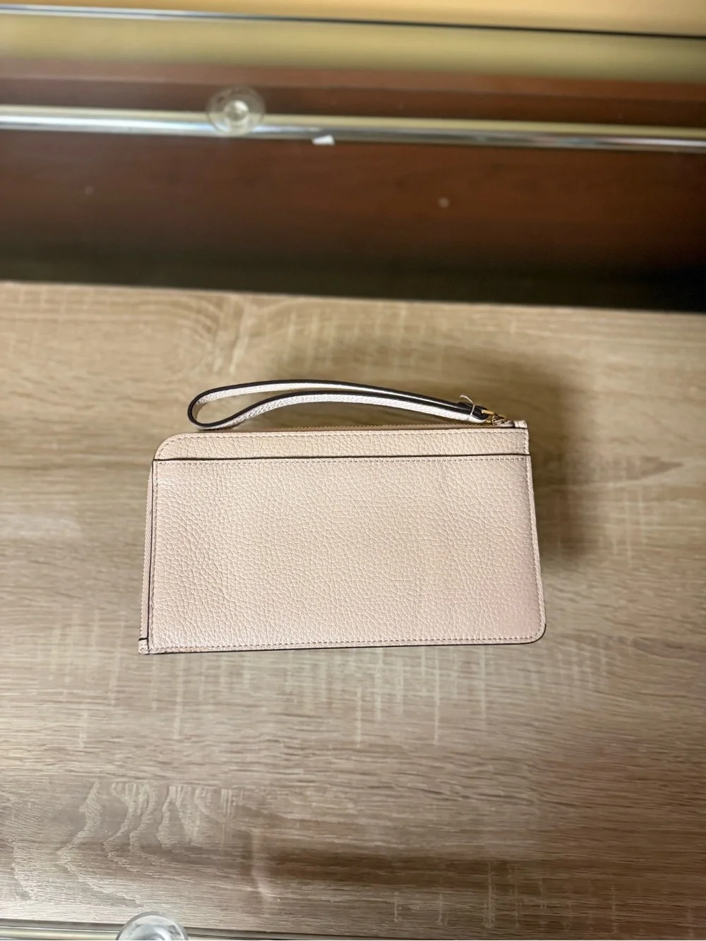 kate spade Two-Tone Pebbled Wristlet - Cream & Light Pink
